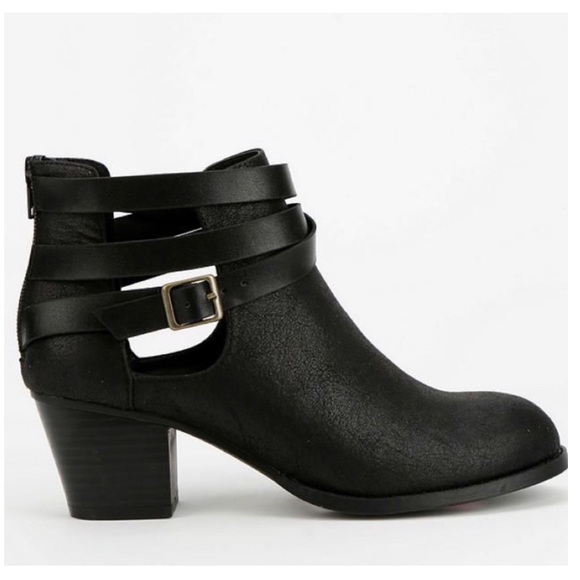 UO Cut Out Ankle Boot w/ Buckle Strap - Picture 1 of 2
